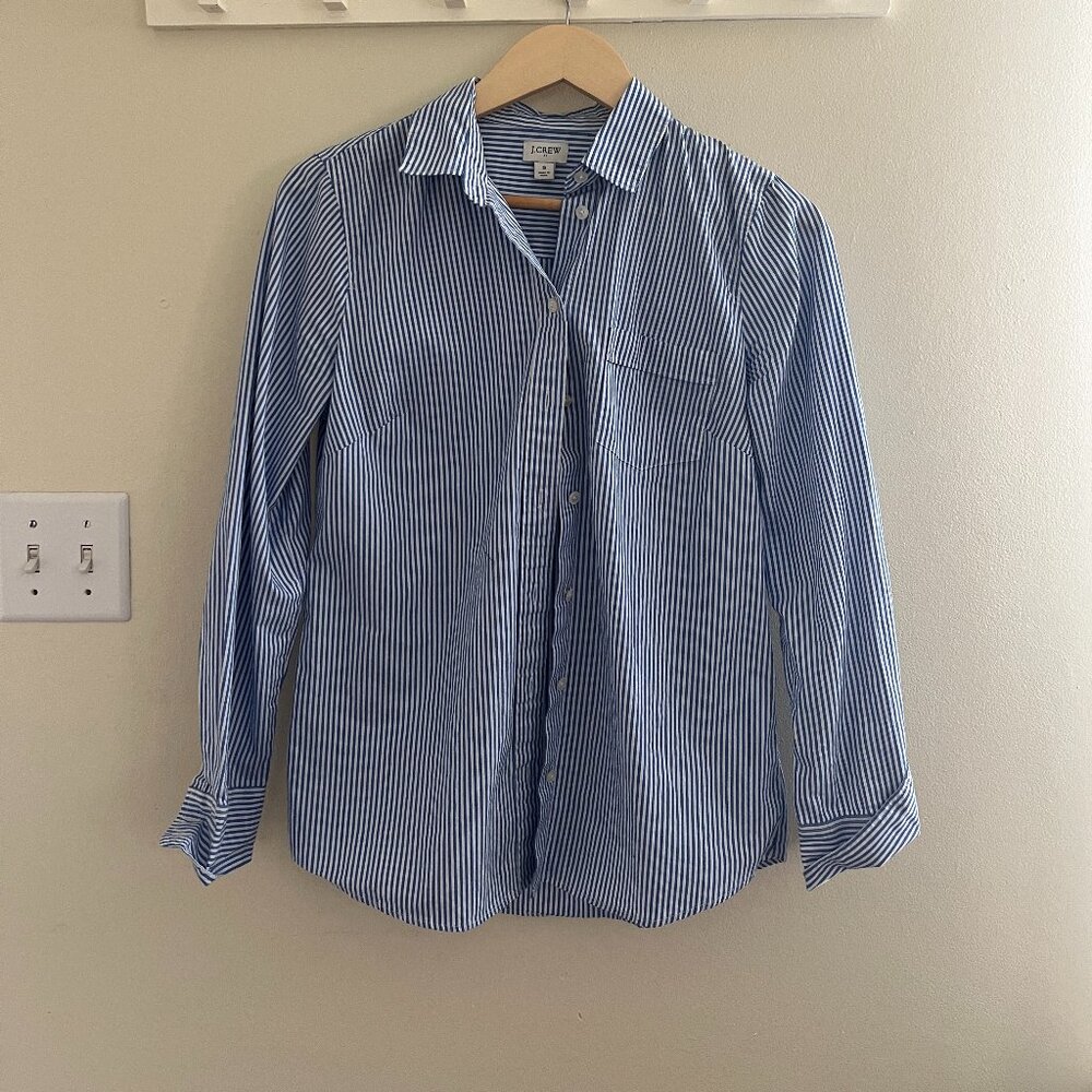 Stretch Poplin J. Crew Signature Button Down Shirt